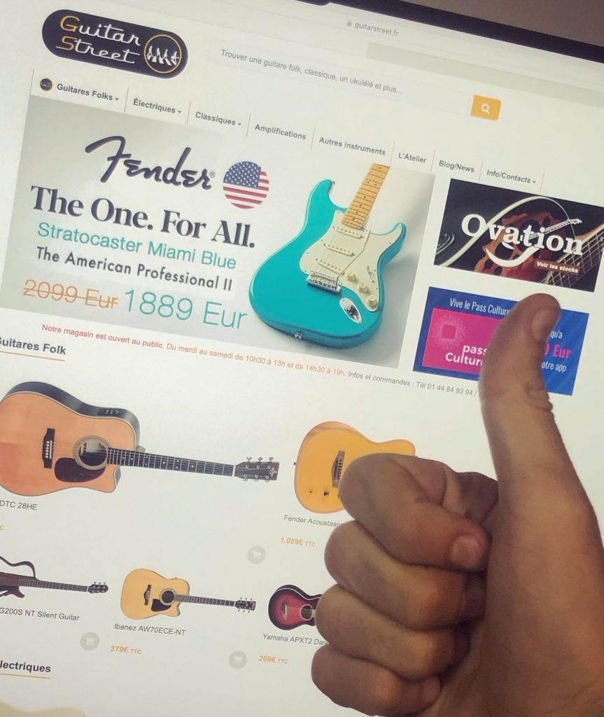 Nouveau site v2.0 🥳  Commande et réserve directement ta guitare en ligne.