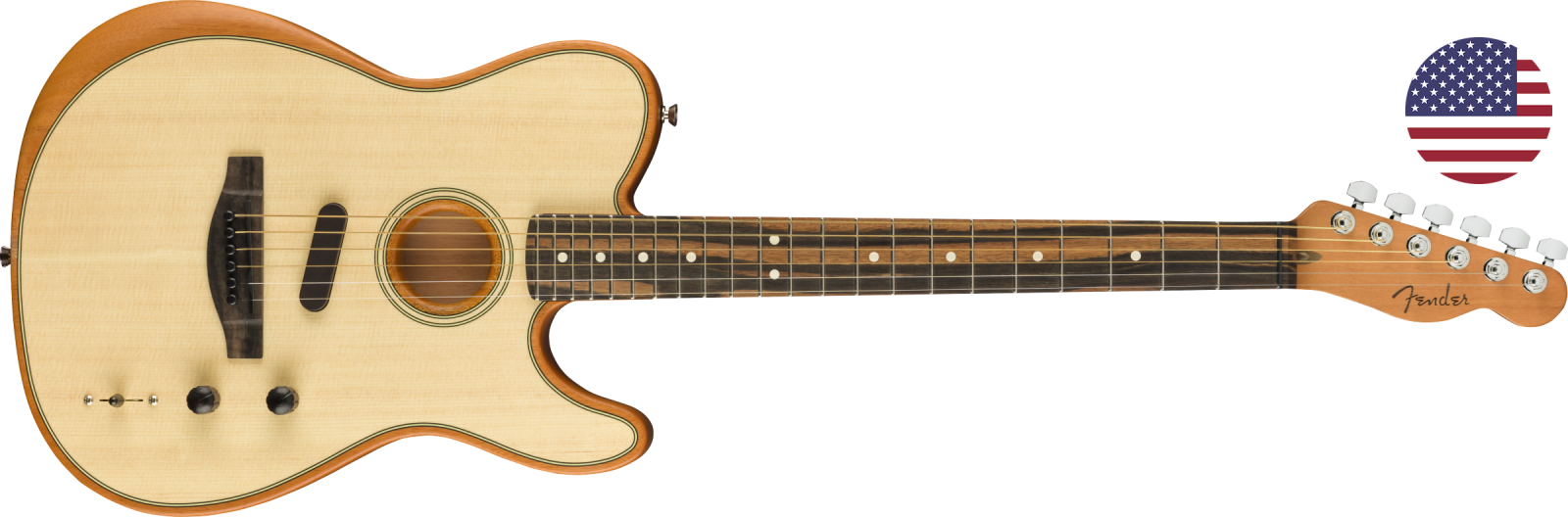 Fender American Acoustasonic Telecaster Ebony Naturel