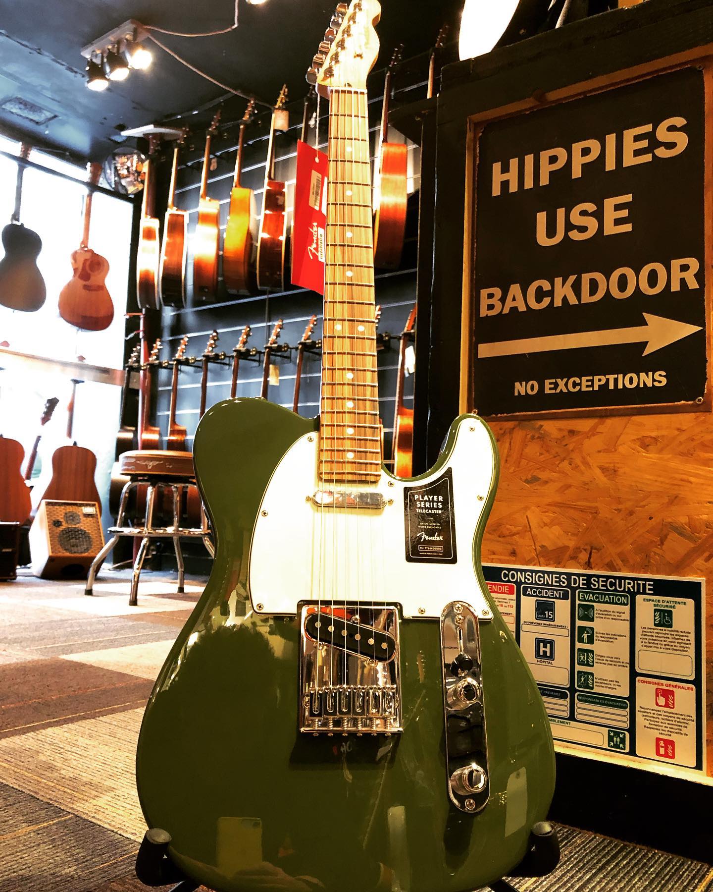 Une belle couleur de voiture anglaise!Fender Player LTD Telecaster Olive.