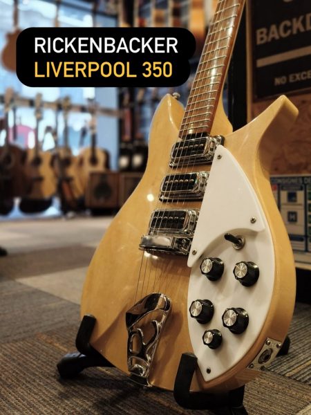 Occasion Rickenbacker  assez rare disponible en magasin. ->Modèle Liverpool 350 utilisé entre autre par John Lennon. Manche court, légère, 3 micros simple bobinage. Révisée et garantie 6 mois.