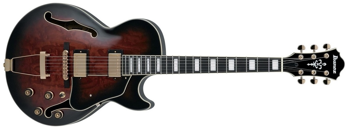 Ibanez AG95 Quilted Ash Dark Brown Sunburst