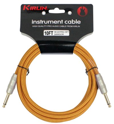Kirlin IW241-3OR câble jack 3 m orange tressé