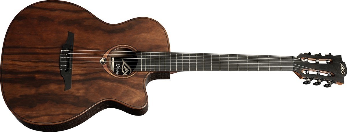 Lâg Sauvage Folk Nylon Auditorium Slim Pan-Coupé Électro