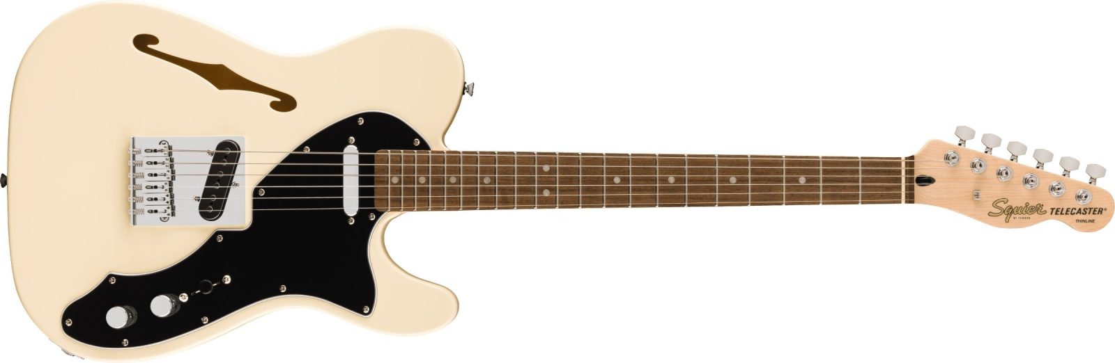 Squier Affinity Telecaster Thinline LRL OWT Olympic White